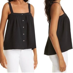 Jenni Kayne Cypress Cotton Tank in Black Size Medium